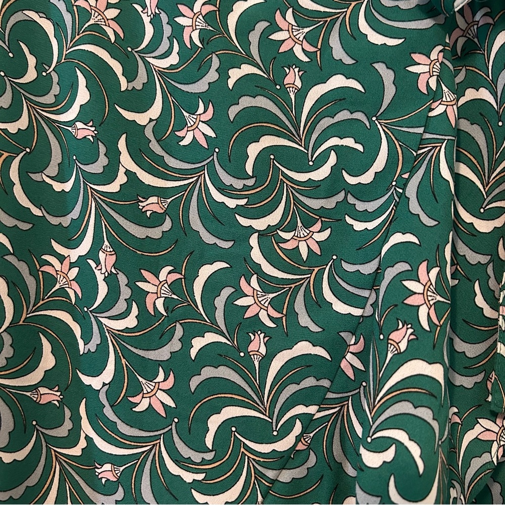 Max Studio Green Floral Maxi Wrap Skirt - Picture 3 of 6